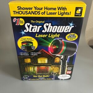STAR SHOWER Laser Light New in Box 2 modes weather resistant Christmas Holiday